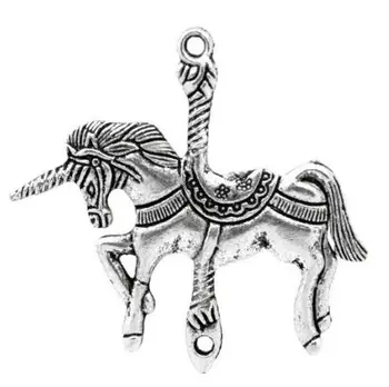 Vintage Strieborný Kôň Jednorožec Prívesok Charms Pre Šperky Zistenia Náramok, Náhrdelník Ručné Príslušenstvo DIY Darčeky Hot A980
