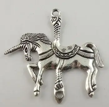 Vintage Strieborný Kôň Jednorožec Prívesok Charms Pre Šperky Zistenia Náramok, Náhrdelník Ručné Príslušenstvo DIY Darčeky Hot A980