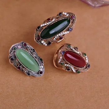 Vintage Šperky Sady Náhrdelník &Náušnice &Krúžok Semi Precious Stone turecký červená šperky, aby ste sa vyzerá ako tenké Collares joyeria