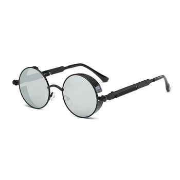 Vintage Ženy Steampunk slnečné Okuliare Značky Design, Okrúhle slnečné Okuliare pre mužov, ženy retro de sol slnečné okuliare UV400 okuliare