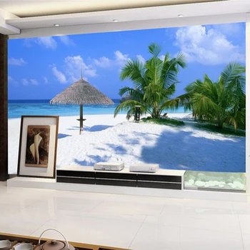 Vlastné 3D Fotografie Moderné Tapety Seascape Beach Obývacia Izba, Spálňa, TV joj, Dekor nástennú maľbu, Tapety Abstraktných De Parede 3D