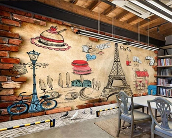 Vlastné 3D Tapeta Continental pekáreň cake shop potravín pozadí steny dekoratívne maľby abstraktných de parede 3d tapeta Beibehang