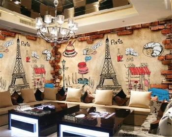 Vlastné 3D Tapeta Continental pekáreň cake shop potravín pozadí steny dekoratívne maľby abstraktných de parede 3d tapeta Beibehang
