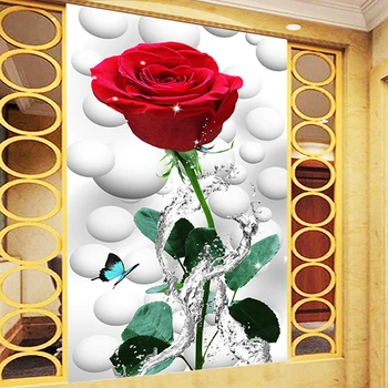 Vlastné Akejkoľvek Veľkosti nástennú maľbu, Tapety 3D Stereo Rose Sprej Foto Nástenné Maľby Fresco Obývacia Izba Hotel Vstupnej Chodby Abstraktných nástenné Maľby