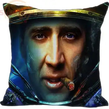 Vlastné Dekoratívne obliečka na Vankúš Nicolas Cage Hranaté Zipsovateľné Vankúš Print Váš obrázok 20X20cm,35X35cm(na jednej strane)