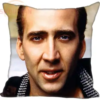 Vlastné Dekoratívne obliečka na Vankúš Nicolas Cage Hranaté Zipsovateľné Vankúš Print Váš obrázok 20X20cm,35X35cm(na jednej strane)