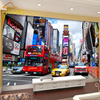 Vlastné Foto Tapety Autobus New York Times Veľkú nástennú maľbu, Tapety, TV joj, Steny Papier Office Obývacia Izba, Spálňa 3D Tapety
