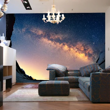 Vlastné Hviezdy neba strop 3D tapety v obývacej izbe, TV joj, 3D tapety, spálne, veľká nástenná maľba na obývacia izba