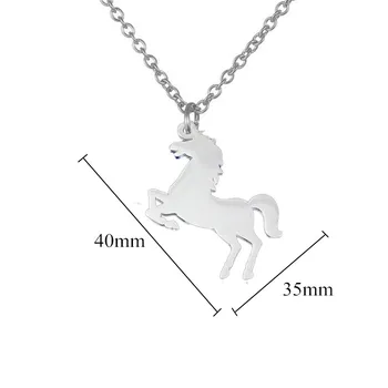 Vlastný Kôň Náhrdelník Z Nehrdzavejúcej Ocele, Šperky,Engrave Kôň Meno Pet Šperky,Vlastné Logo Animal Kôň Náhrdelník Dropshipping