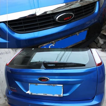 Vlk Logo Osobnosti Znak, Odznak Nálepka, 3D Carbon Fiber Predný a Zadný Kryt pre Ford Focus Auto Styling