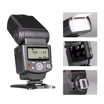 Voking VK430 E-TTL LCD Displej Blitz Speedlite pre Canon DSLR fotoaparát + Speedlite Stojan +Objektív Handričkou