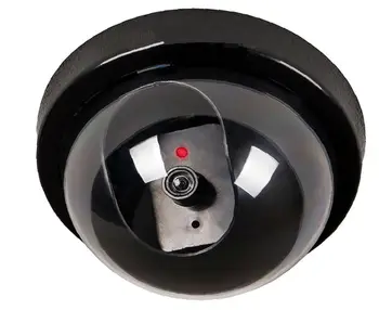 Vonkajšie Figuríny Falošný Bezpečnostné CCTV Dome Kamera Bývanie Blikajúce Červené LED Svetlo s Výstražné Upozornenie Zabezpečenia AA Batérie umelé návnady IČ Cam