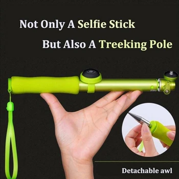 Vonkajšie Multifunkčné Walking Stick Bluetooth Diaľkové Ovládanie Selfie Pól Bastones Turistiku Obrany Nástroj Severská Chôdza Poliaci