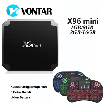 VONTAR X96mini Android 7.1 TV BOX 2G/16G Amlogic S905W Quad Core Suppot 2,4 GHz WiFi H. 265 IPTV Box X96 mini 1GB 8GB
