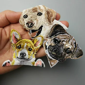 Vrecko Psa Patch Zvierat Pet 3D Výšivky Škvrny Sušenie Textílie Nálepky Žehlička Na Roztomilý Pes Nášivka Pre Džínsy DIY Nášivka Odznak