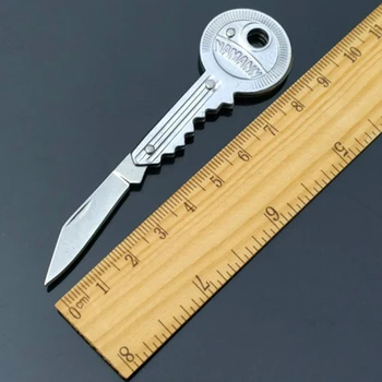 Vreckový Mini Keychain kreatívny nástroj nôž nôž popruh, vonkajšie prežitie nástroj výchovy k DEMOKRATICKÉMU občianstvu, multifunkčný skladací nôž