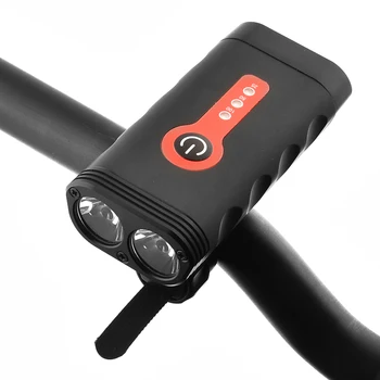 Vstavaný 4400mAh 18650 Batérie USB Nabíjateľné Bicykel Predné Lampy 2* XTG LED Predné Riadidlá Svetlo na Bicykel