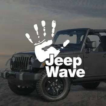 Vtipné Jeep Vlna Ručné Vinyl Odtlačkový Nálepky Auto Styling Jeep Hovoriť Auto Samolepky a Nálepky pre Jeep Wrangler Cherokee Kompas