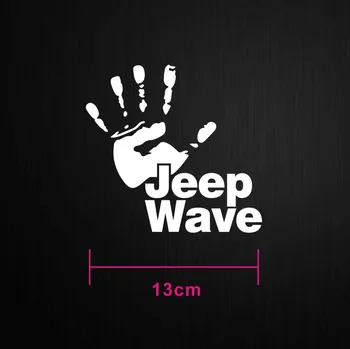 Vtipné Jeep Vlna Ručné Vinyl Odtlačkový Nálepky Auto Styling Jeep Hovoriť Auto Samolepky a Nálepky pre Jeep Wrangler Cherokee Kompas