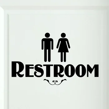 Vtipné Toalety vinylové Nálepky dvere, Kúpeľňa Prihlásiť Muži Ženy Štýlové Domáce Dekorácie Príslušenstvo Stenu, Nálepky A2191
