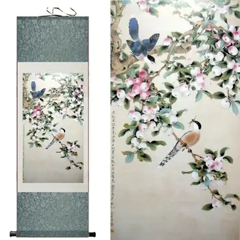 Vtáky a kvety maľovanie tradičné Čínske umenie, maľovanie vtákov maľovanie kvet prejdite umenie paintingsPrinted maľovanie