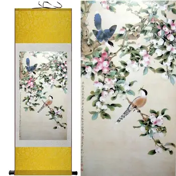 Vtáky a kvety maľovanie tradičné Čínske umenie, maľovanie vtákov maľovanie kvet prejdite umenie paintingsPrinted maľovanie