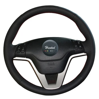 Vyhrievané Mikrovlákna kožené Auto Volant, Kryt na Honda CRV CR-V 2007-2011 Vrkoč na volante volante robiť carro