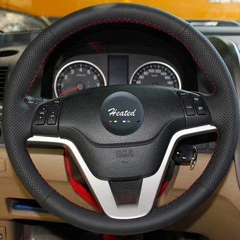 Vyhrievané Mikrovlákna kožené Auto Volant, Kryt na Honda CRV CR-V 2007-2011 Vrkoč na volante volante robiť carro