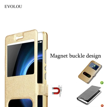 Vyklápací Kryt na HUAWEI Mate 10 Lite Prípade Luxusné Okno, Kožené puzdro na Huawei Mate 10 Česť 9i Nova 2i Phone Bag & Prípadoch Mate10