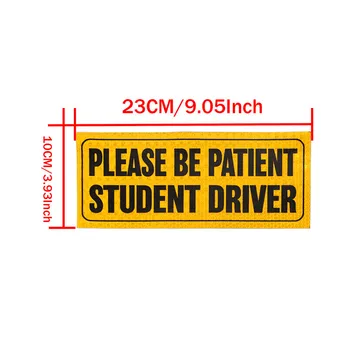 Vymeniteľné Magnetické Prosím, Buďte Trpezliví, Študent Vodič Auta A Bezpečnosť Vozidla Nárazníka Reflexné Magnet Znaky //