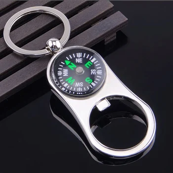 Vynikajúci Kompas Keychain Auto Vysoká Poľský Zliatiny Zinku Taška Keychain Módne Kľúča Prívesok Na Tvorivé Otvárač Nástroj Darček