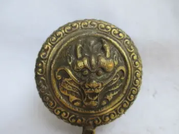 Vypracovať Čínskom Tibete antique brass dragon opasku , na odvrátenie smolu, Č. 8
