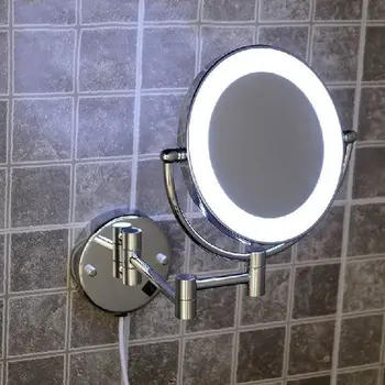 Vysoko Kvalitnej Mosadze Chrome Kúpeľňa LED Kozmetické Zrkadlo Na Stenu Zrkadiel, Kúpeľňových Doplnkov