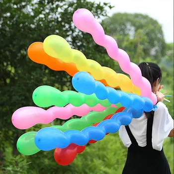 Vysoko kvalitné 50pcs 2,5 g Špirála twist balóny zmiešané farby, dekoratívne obrad detských hračiek Hot