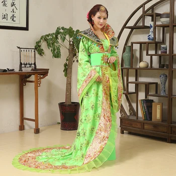 Vysoko Kvalitné Čínske Ľudové CostumeTang Cisárovnej Wu Zetian Výkon Kostým Princezná Víla Kráľovná Oblečenie Hanfu Oblečenie