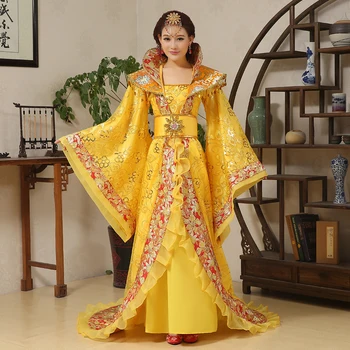 Vysoko Kvalitné Čínske Ľudové CostumeTang Cisárovnej Wu Zetian Výkon Kostým Princezná Víla Kráľovná Oblečenie Hanfu Oblečenie