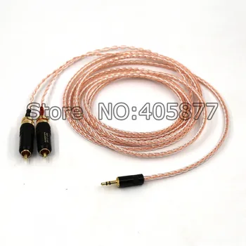 Vysoko Kvalitný 2 rca na 3,5 MM hifi 1 až 2 audio video kábel s OFC čistá meď Audio Kábel