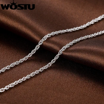 Vysoko Kvalitný 925 Sterling Silver Twisted Retiazky Náhrdelníky Vhodné Pre Prívesok Charm Pre Ženy, Mužov Luxusné S925 Šperky Darček
