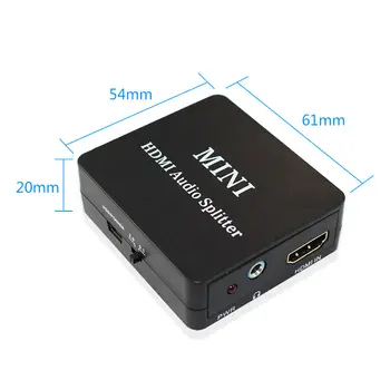Vysoko Kvalitný HDMI / HDMI, Optický SPDIF Suppport 5.1 + RCA L/R Audio Video Converter Extractor Splitter Adaptér
