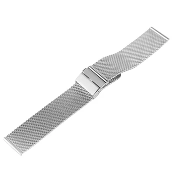 Vysoká Kvalita 18 mm 20 mm 22 mm Náramok Módne Silver Black Unisex Náramkové Hodinky z Nerezovej Ocele Oka Kapela Popruh Milanese Watchband