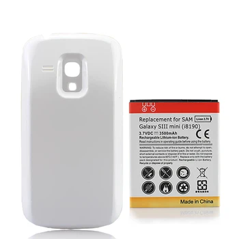 Vysoká Kvalita 3500mAh náhradnom predĺženom Zálohy Hrubšie Batérie Biely Zadný Kryt Pre Samsung Galaxy S3 SIII Mini i8190
