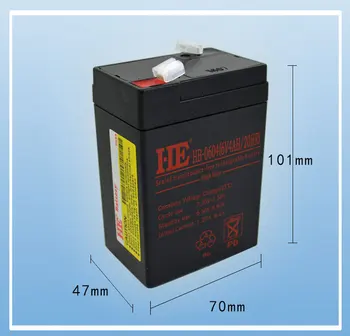 Vysoká kvalita 6v 4ah malé skladovanie batérie mf záložnú batériu autíčka na elektrický pohon batéria ups, batéria 6v 4ah 4.5 ah 70x47101mm