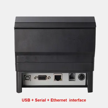 Vysoká kvalita 80 mm automatické ostrenie USB+Sériové+Ethernet Tepelnej doručenia tlačiarne, POS tlačiarne