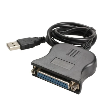 Vysoká Kvalita 95 cm USB 1.1, aby DB25 Female Port Tlač Converter, LPT Kábel Čierny pre Windows XP/2000 /Win//Vista OS