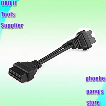 Vysoká Kvalita Diagnostický Kábel pre MITSUBISHI 12 Pin Female + DC Konektor na OBD OBD2 OBDII OBD-II DLC 16 Pin Žena