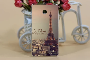 Vysoká Kvalita diy Maľovanie Eiffelova Veža Kryt Tvrdé plastové puzdro Pre Nokia Lumia 630 N630 Mobilný Telefón sa Vzťahuje Vzor Späť Prípadoch