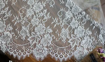 Vysoká kvalita Diy výšivky Rias Čipkou Trim chantilly čipky textílie svadobné svadobné šaty čipkou trim 150 cm Širokú 3meter/veľa