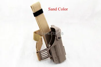 Vysoká Kvalita, Dvojité Bezpečnostné Taktických Vojenských Glock Nohu puzdro Vysokej kvality, Nastaviteľný pás Čierne alebo Pieskovej Farby
