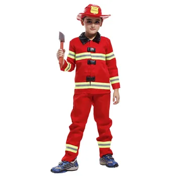 Vysoká kvalita!!Hasič chlapci hrať fáze Halloween kostýmy deti oblečenie hasičov hasičov Deti darčeky