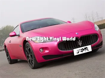 Vysoká Kvalita Rose Matný Kovové Ružová Vinyl Wrap Folie Vzduch Zadarmo Pre Car Wrapping